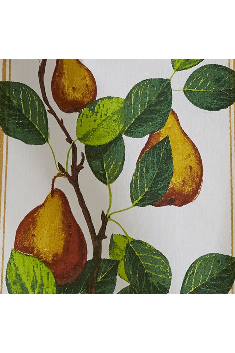 Orchard Pear Vine Print Cotton Kitchen Dishtowel White, Alternate, color, White