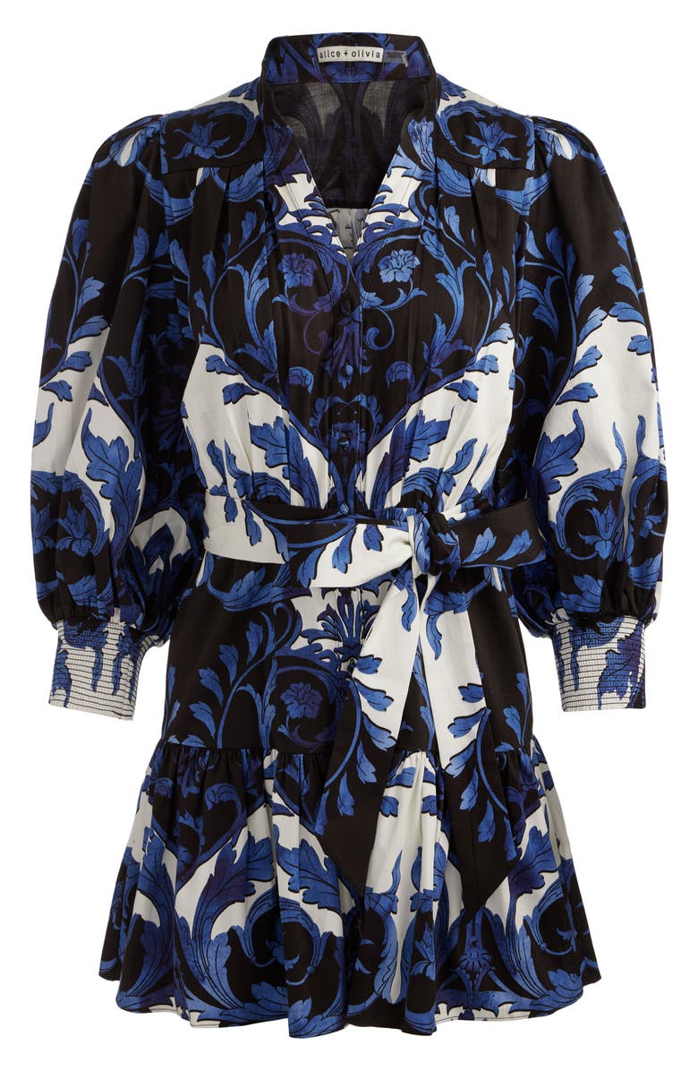 Alice + Olivia Cora Floral Mini Shirtdress, Alternate, color,