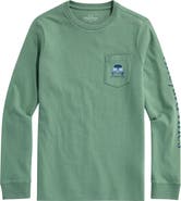 vineyard vines Kids' Pickup Truck Graphic Long Sleeve Cotton Pocket T-Shirt