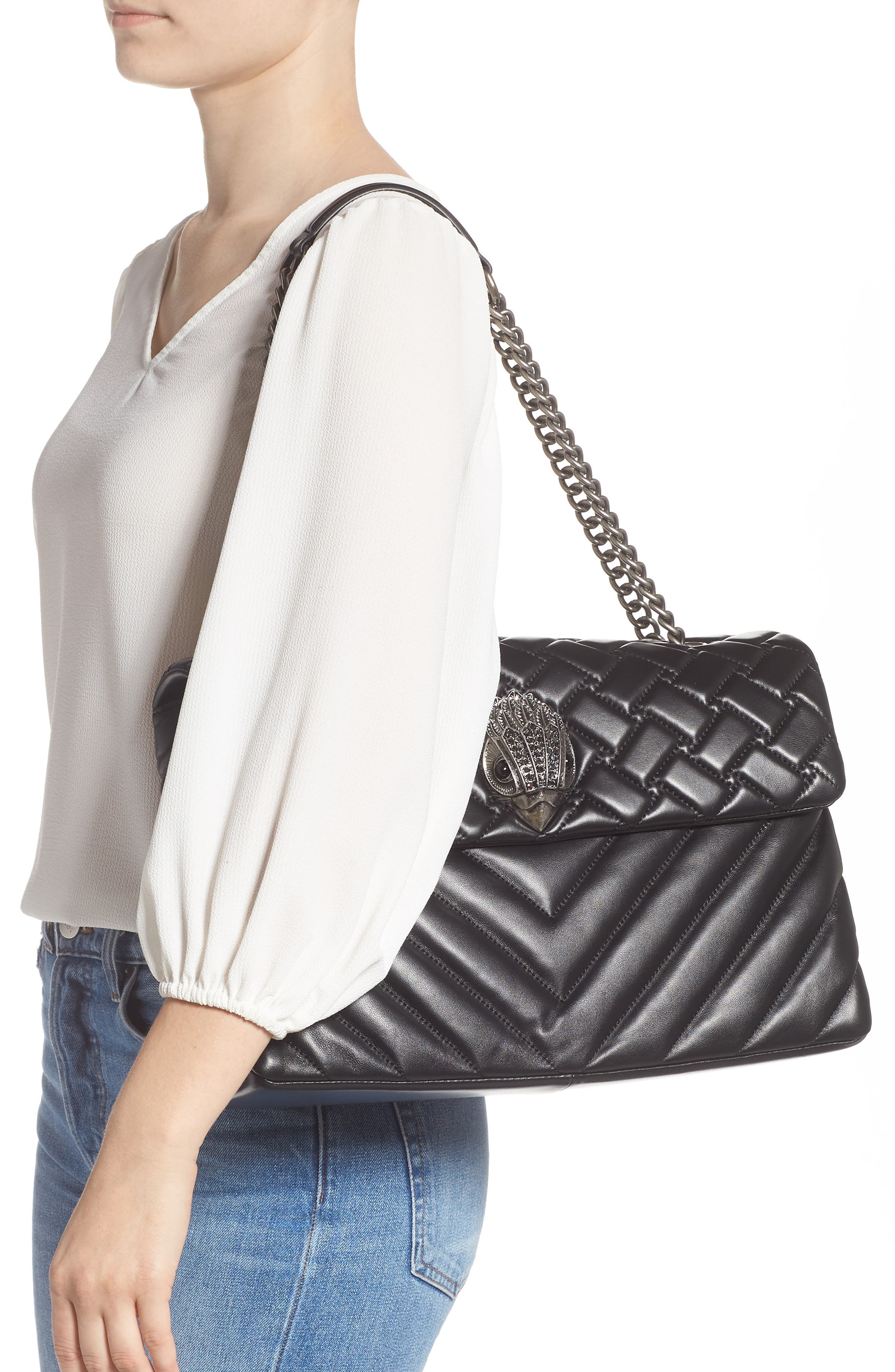 Kurt Geiger London Extra Extra Large Kensington Leather Shoulder Bag, Alternate, color, 