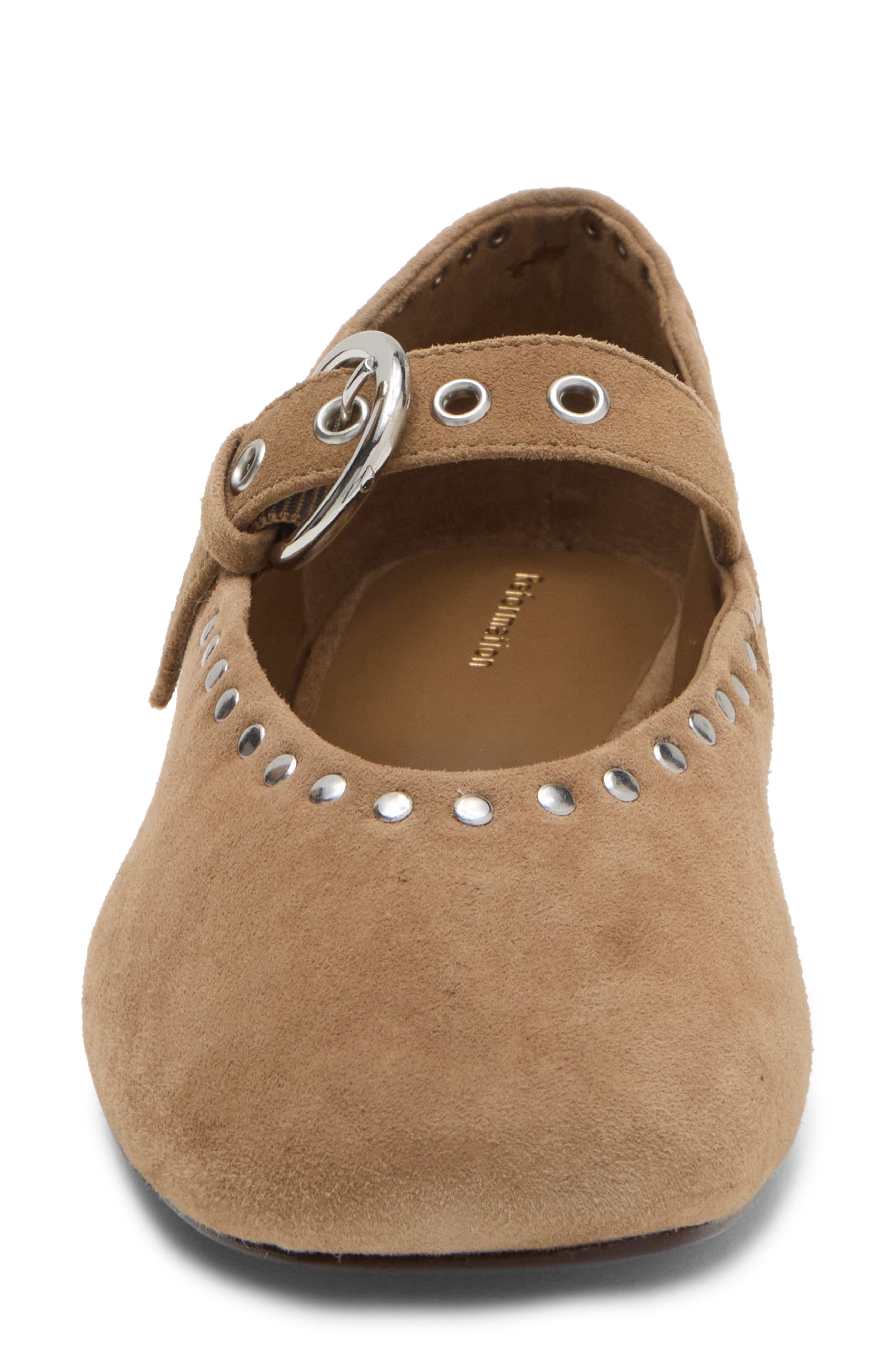 Bethany Leather Mary Jane Flat, Alternate, color, STUDDED FARRO SUEDE