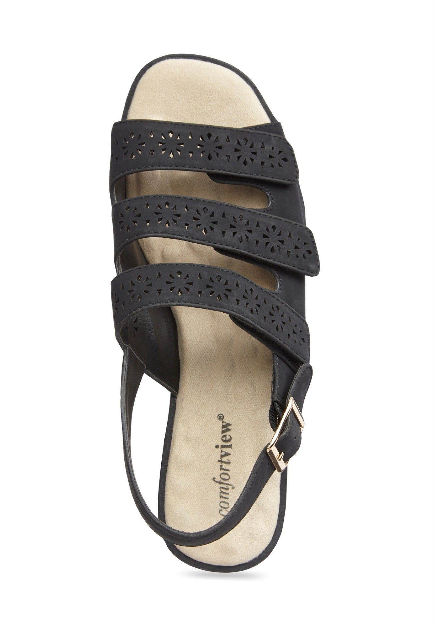 Comfortview The Sutton Sandal, Alternate, color, Black