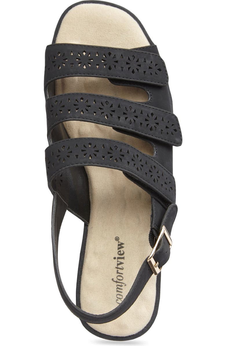 Comfortview The Sutton Sandal, Alternate, color, Black