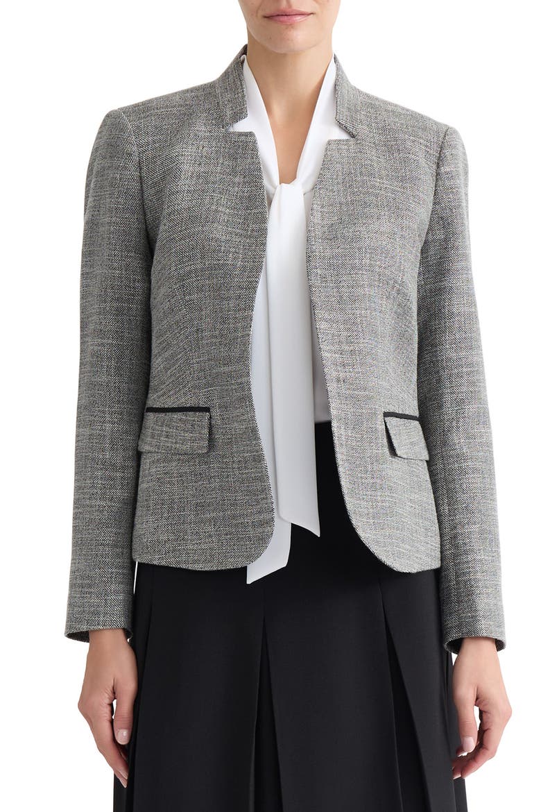 Tweed Jacket, Main, color, BLACK/ VANILLA ICE