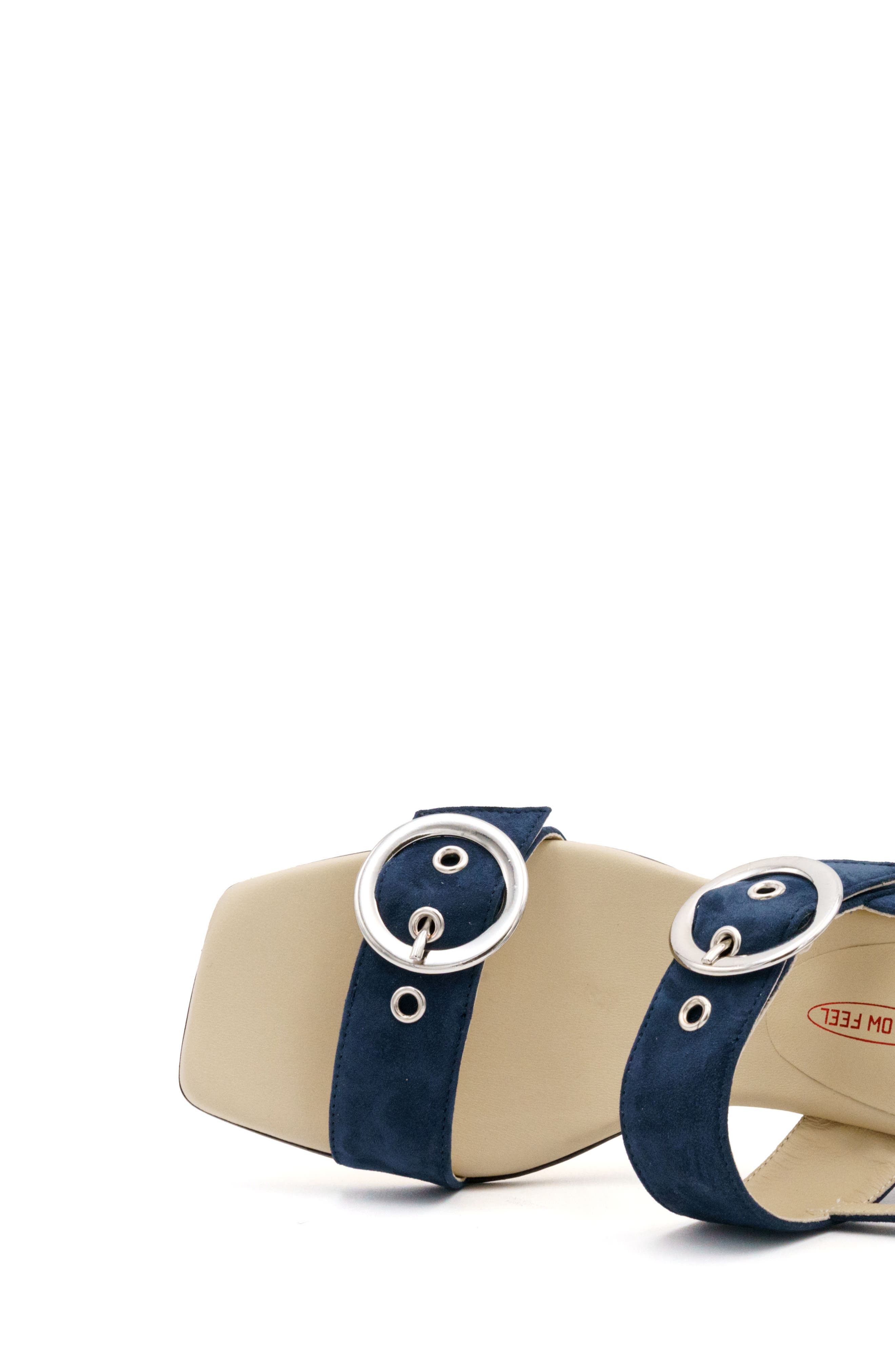 Amalfi by Rangoni Miriam Slingback Sandal, Alternate, color, Navy Cashmere - Silver Buckle