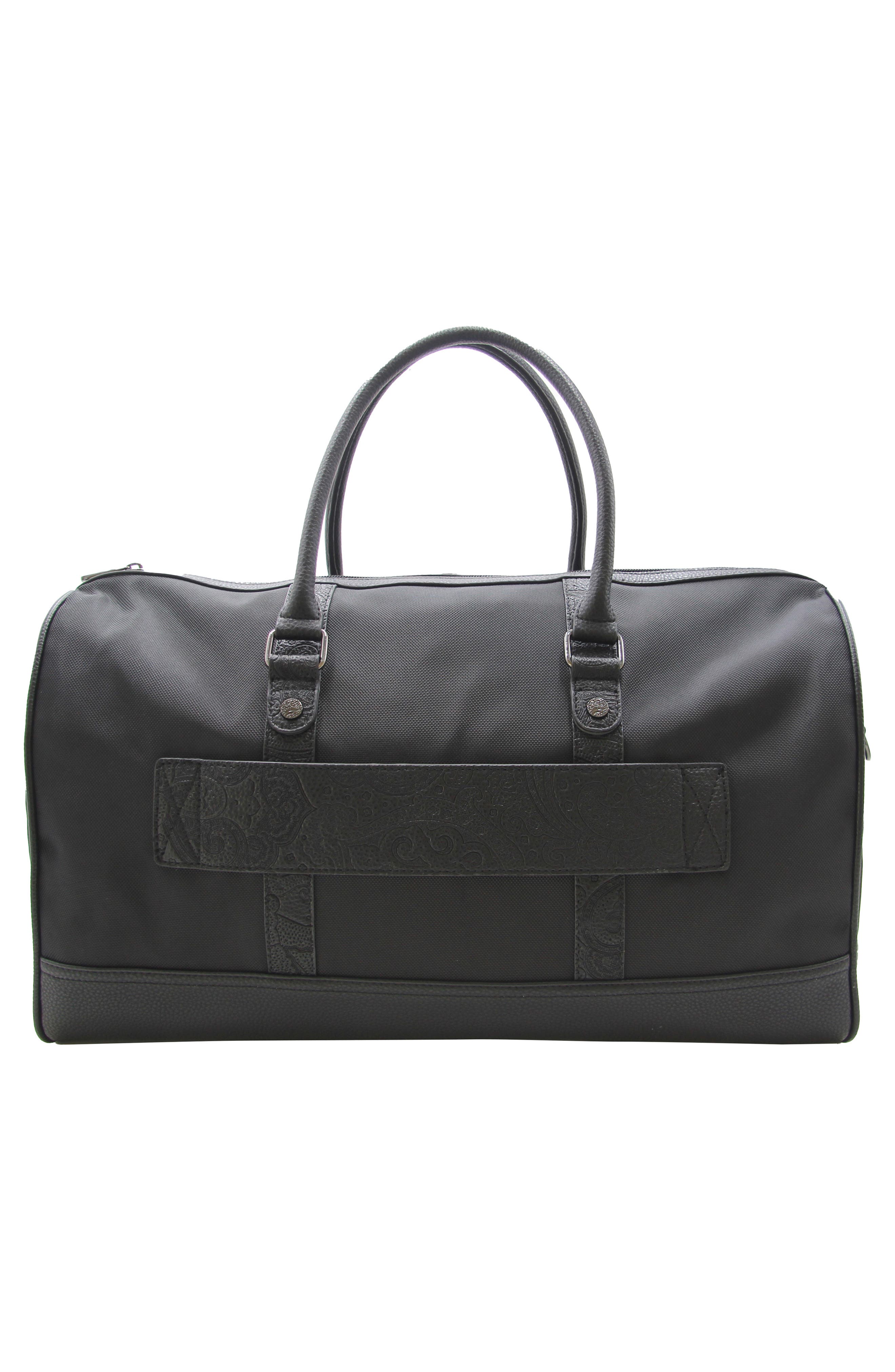 Robert Graham Gene Canvas Duffle Bag, Alternate, color, Black