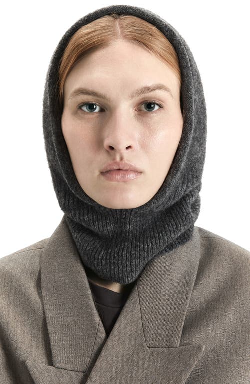 Hyer Goods Upcycled Merino Wool Ribbed Balaclava In Gray