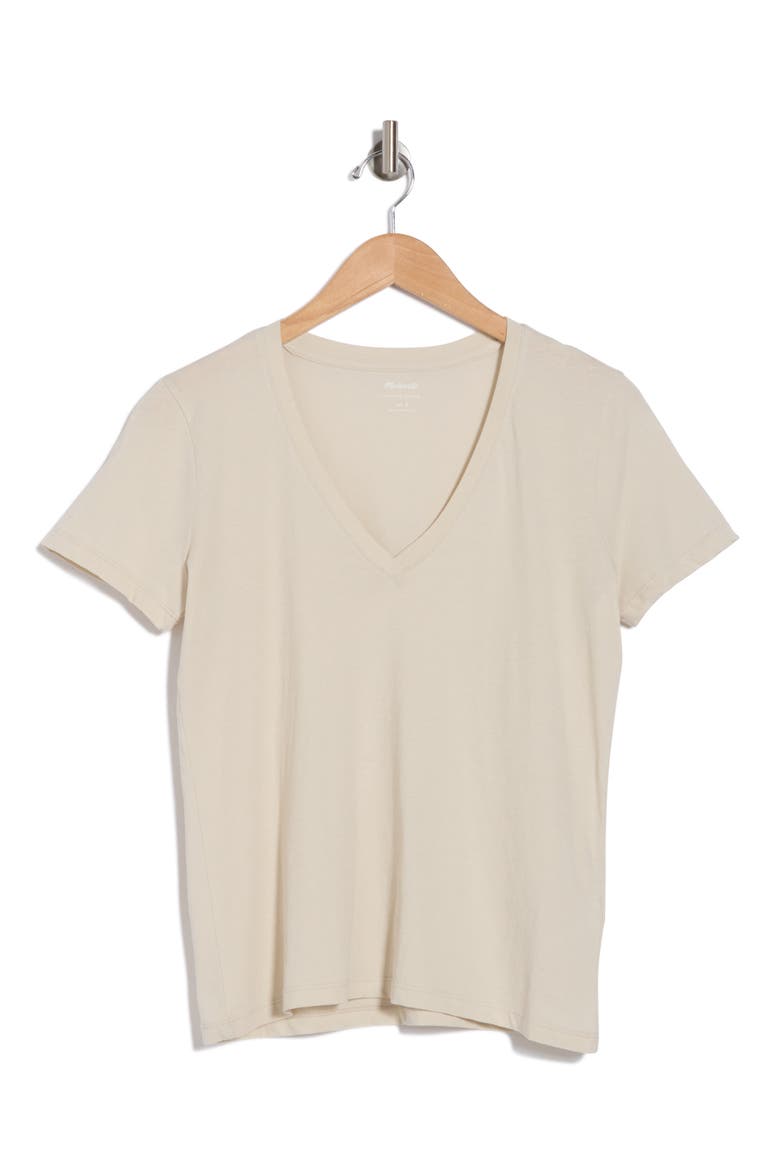 Softfade V-Neck Tee, Alternate, color, DOVE
