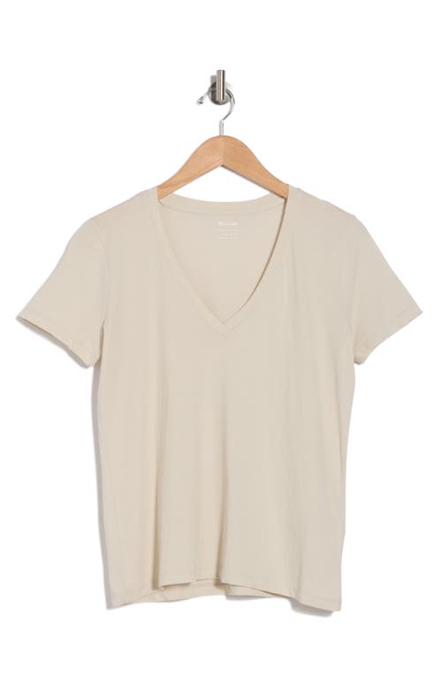 Shop Madewell Whisper V-neck T-shirt In Dove