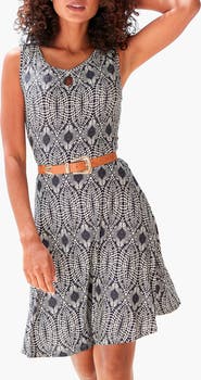 LASCANA Women's Sleeveless Keyhole Dress