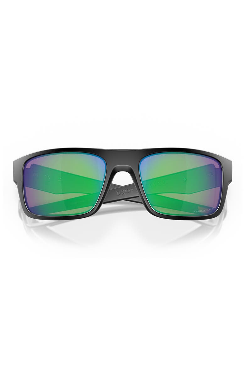 Drop Point 61mm Polarized Rectangular Sunglasses, Alternate, color, MATTE BLACK / PRIZM