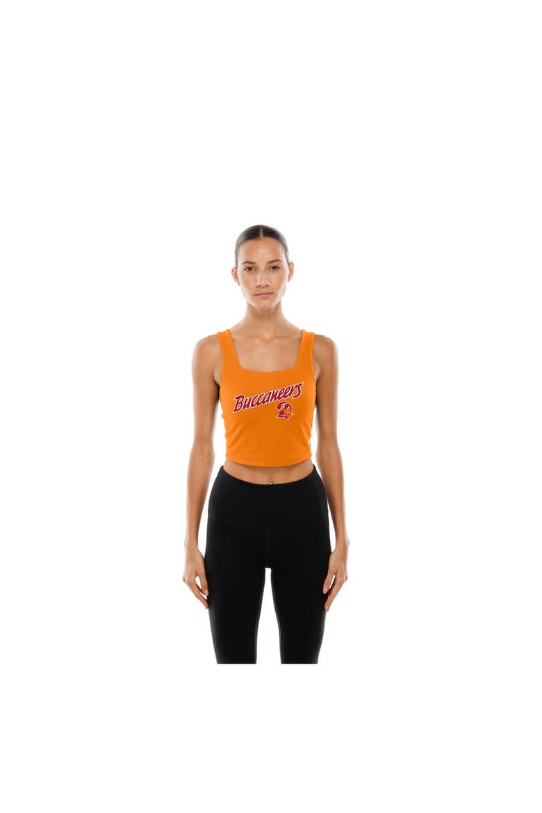 Women's New Era Orange/Red Tampa Bay Buccaneers Reversible Cropped Sport Classics Tank Top, Main, color, Orange