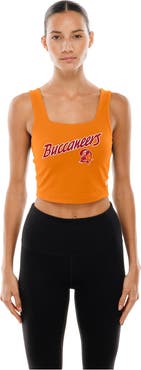 New Era Women's New Era Orange/Red Tampa Bay Buccaneers Reversible Cropped Sport Classics Tank Top