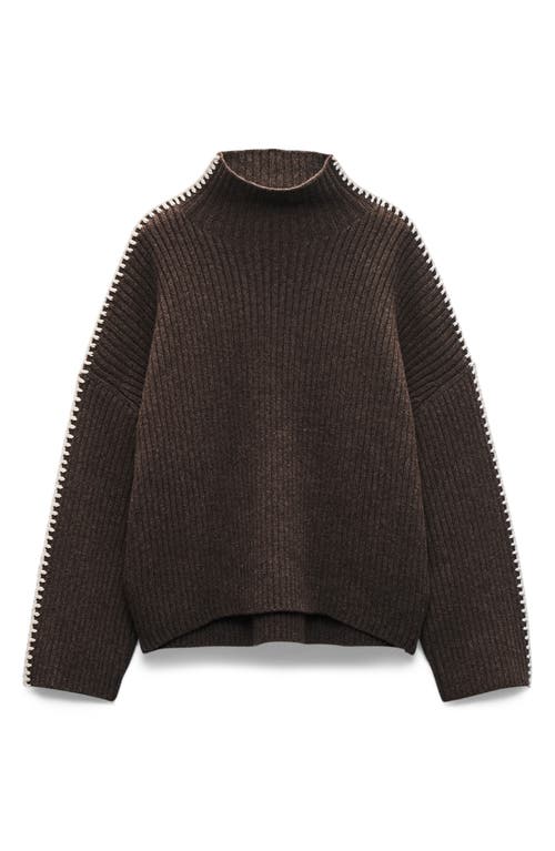 Rag & Bone Ingrid Turtleneck Rib Sweater In Brown