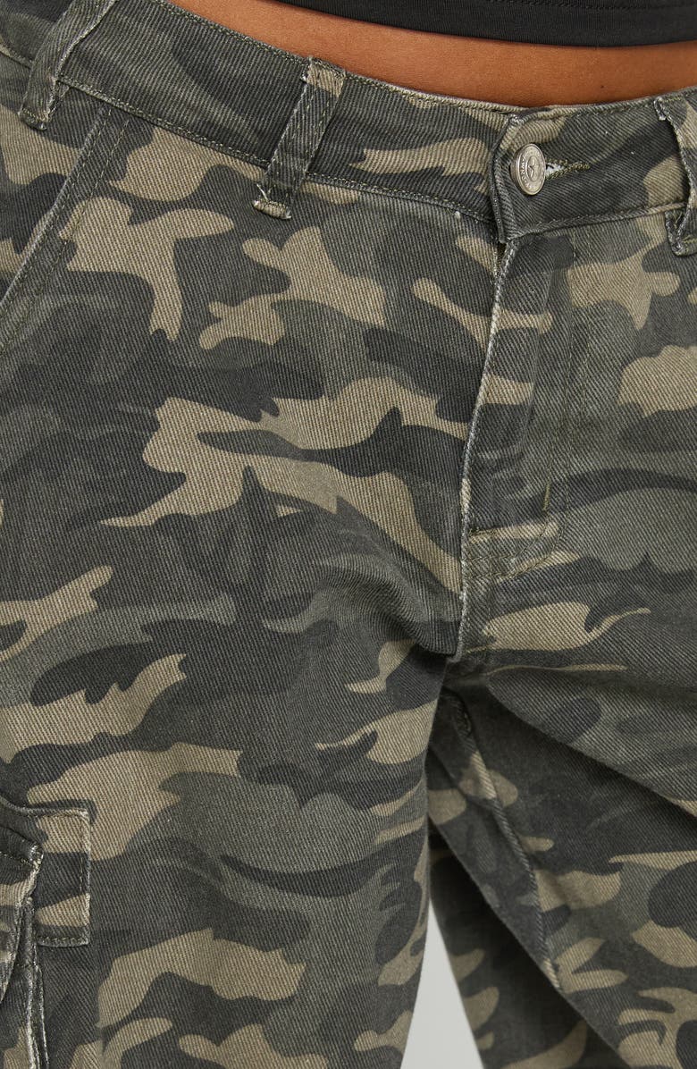 Princess Polly Hudsen Camo Longline Cargo Shorts, Alternate, color,
