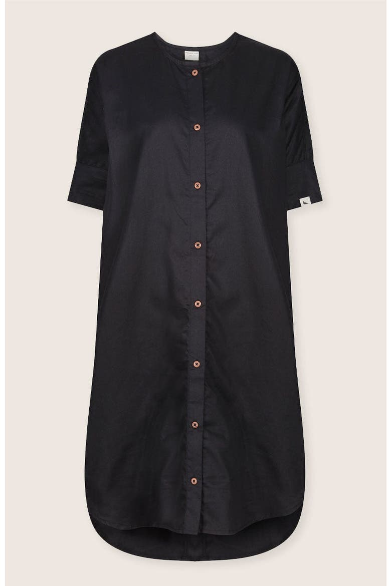 Organic Cotton Nina Midi Dress, Alternate, color, Black