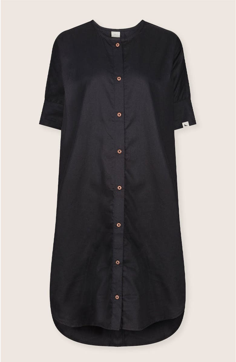 Turtledove London Organic Cotton Nina Midi Dress, Alternate, color, Black