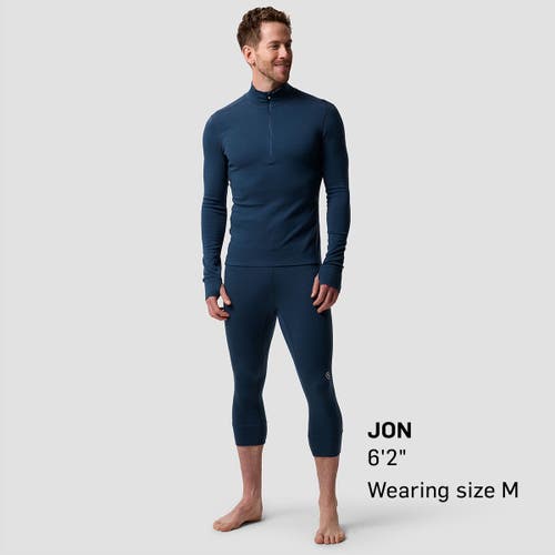 Backcountry Cedars Rws Merino Mid-wt Baselayer 3/4 Bottom In Blue
