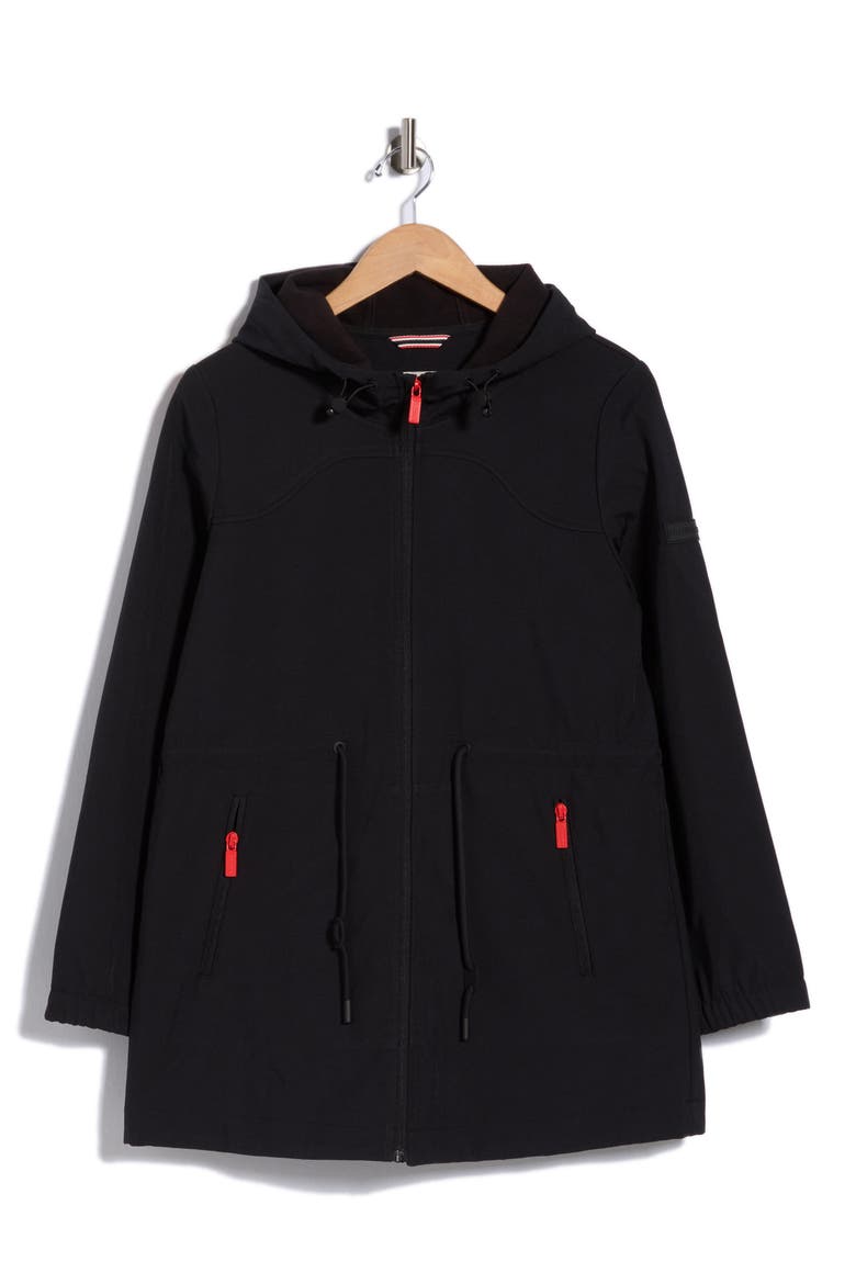 Florence Hooded Softshell Jacket, Main, color, BLACK