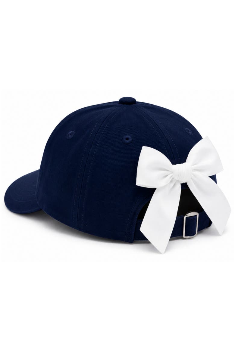 Football Bow Baseball Hat, Alternate, color, Navy