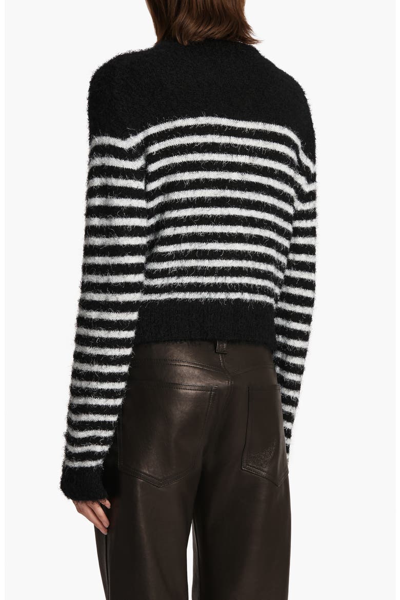 Jules Silk & Cashmere Eyelash Cardigan, Alternate, color, BLACK / GLAZE