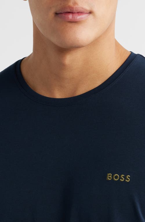Hugo Boss Boss Mix Match Pajama T-shirt In Dark Blue