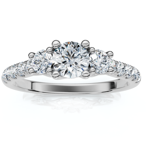3/4ct Elira Three Stone Diamond Ring 10K Gold Lab Grown