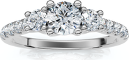 Bliss Diamond 3/4ct Elira Three Stone Diamond Ring 10K Gold Lab Grown