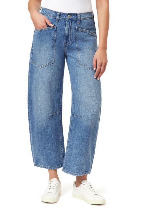 Barrel Leg Cargo Pocket Jeans