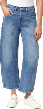 Kensie Barrel Leg Cargo Pocket Jeans