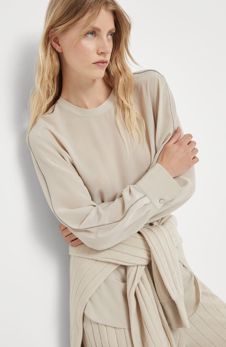 Brunello Cucinelli T-shirt with monili, Alternate, color, 