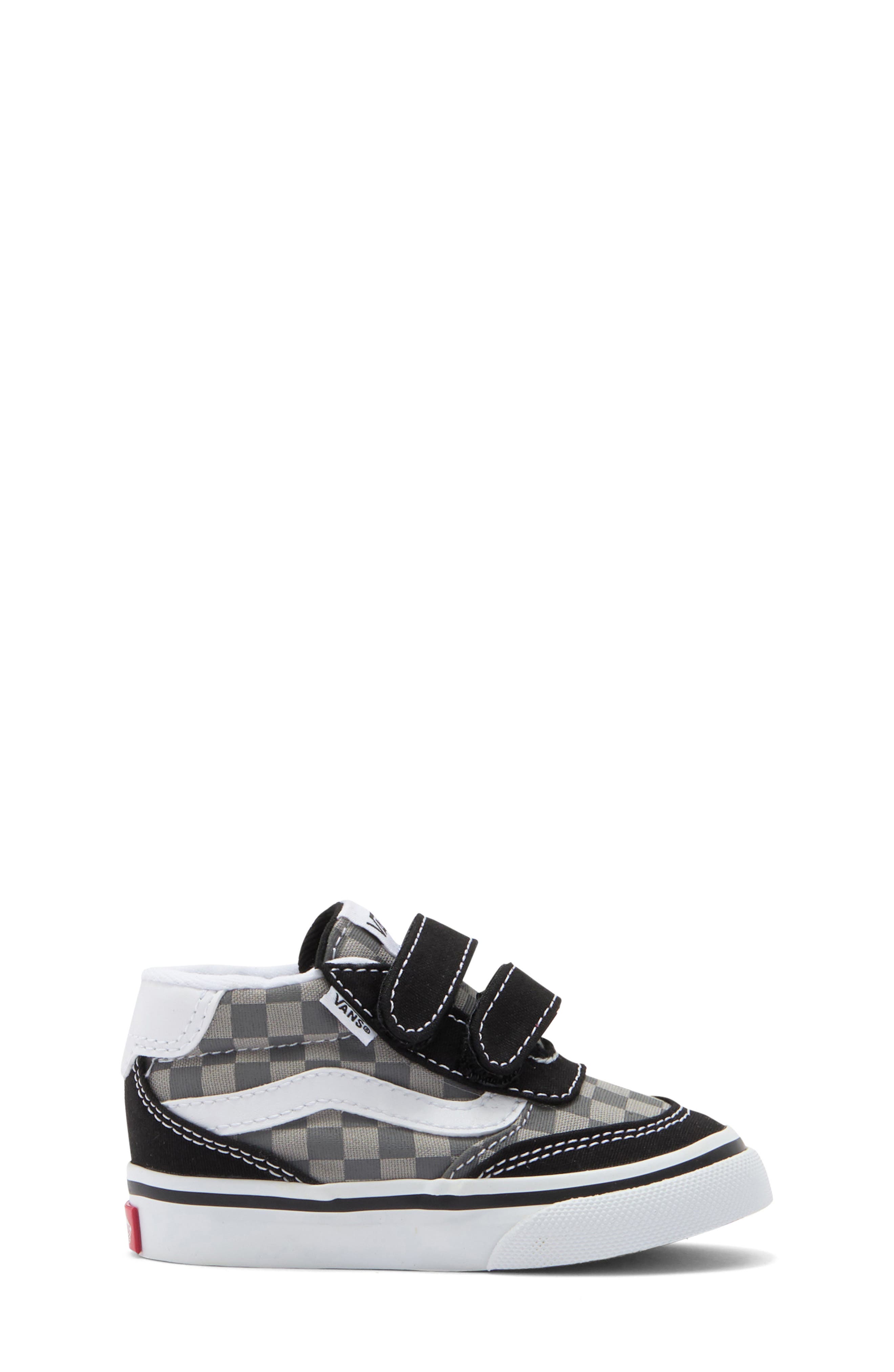 Vans Kids' Brooklyn Mid Top Sneaker, Alternate, color, Tonal Check Pewter