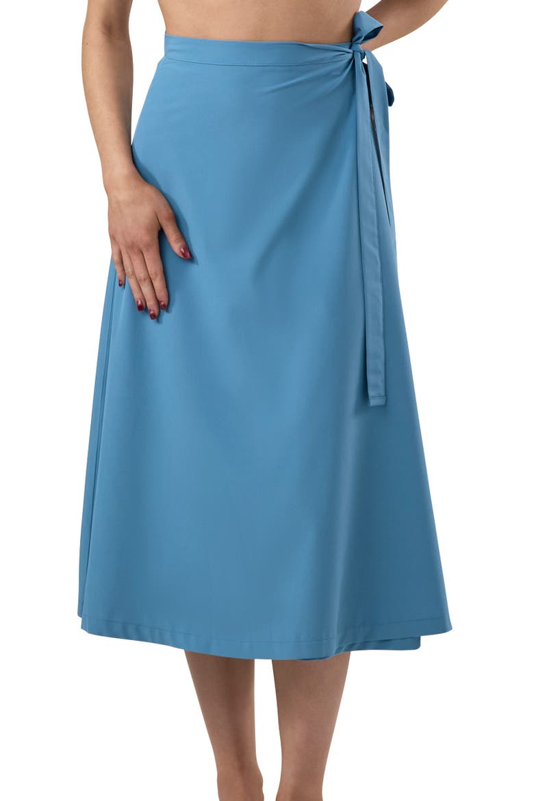 UPF Sun Wrap Skirt, Main, color, Baltic