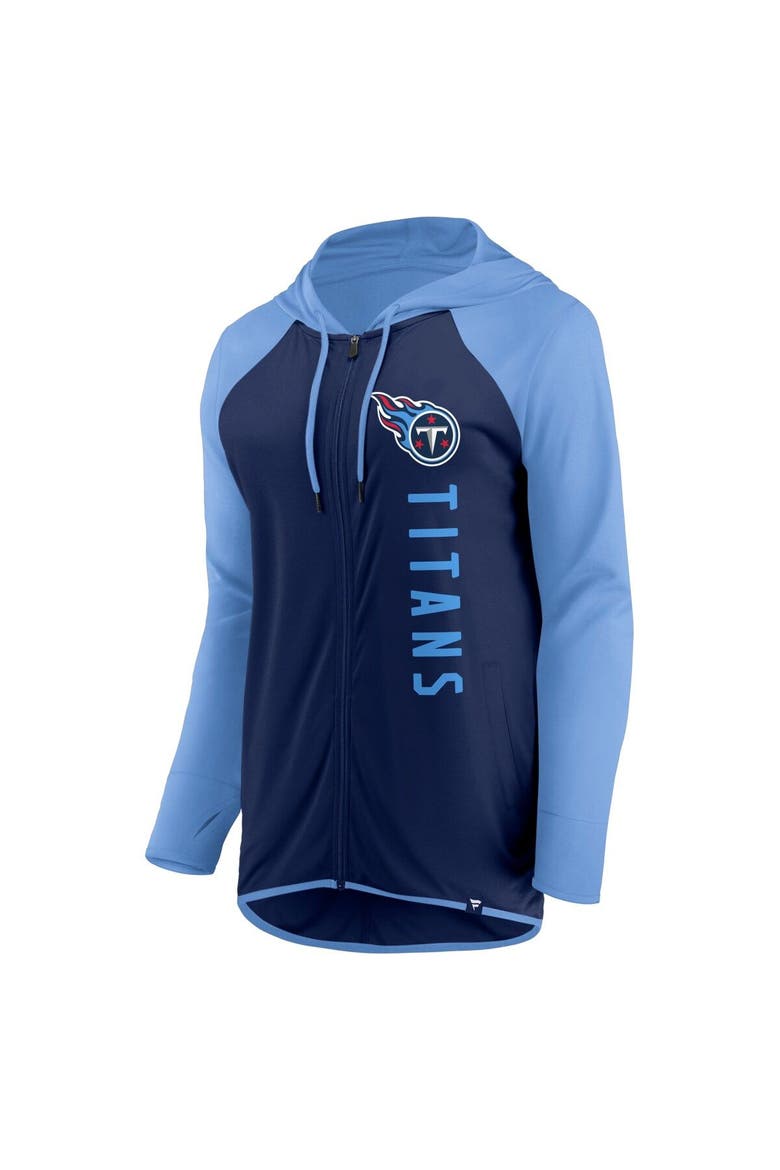 Women's Fanatics Branded Navy/Light Blue Tennessee Titans Forever Fan Full-Zip Hoodie, Alternate, color, Navy