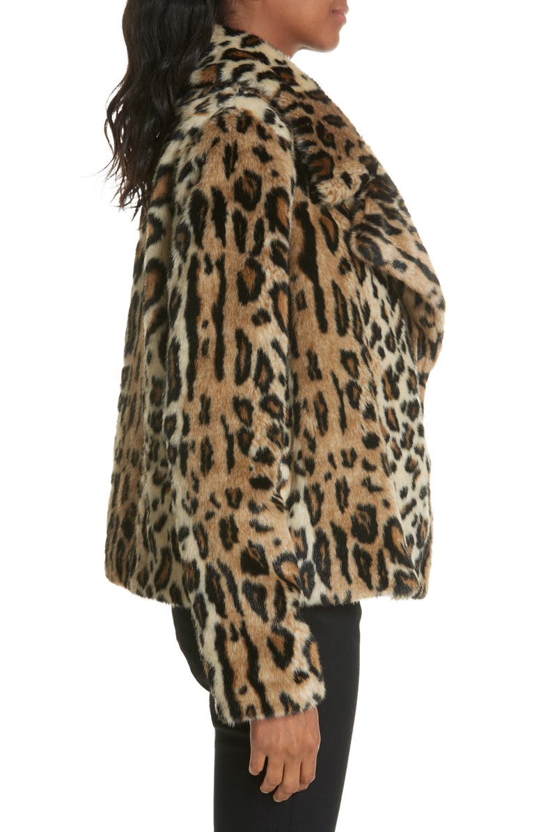 Milly Cole Faux Fur Cheetah Jacket, Alternate, color,