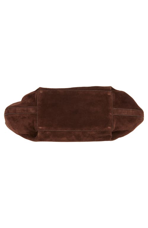 Reformation Large Regina Tote In Espresso Suede