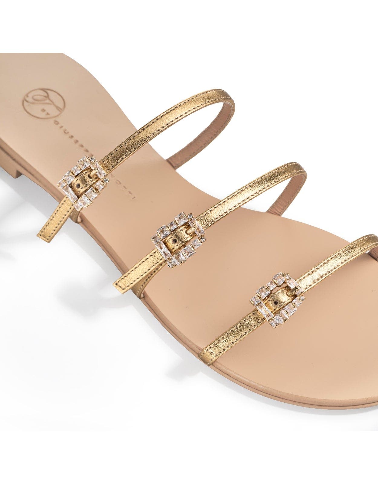 Eclipse Leather Flat Sandals, Alternate, color, Gold