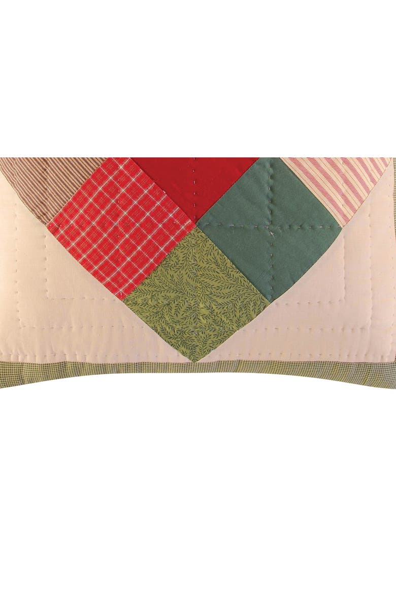 Patch Pinecone Quilted Pillow, 18" x 18", Alternate, color, Off-White