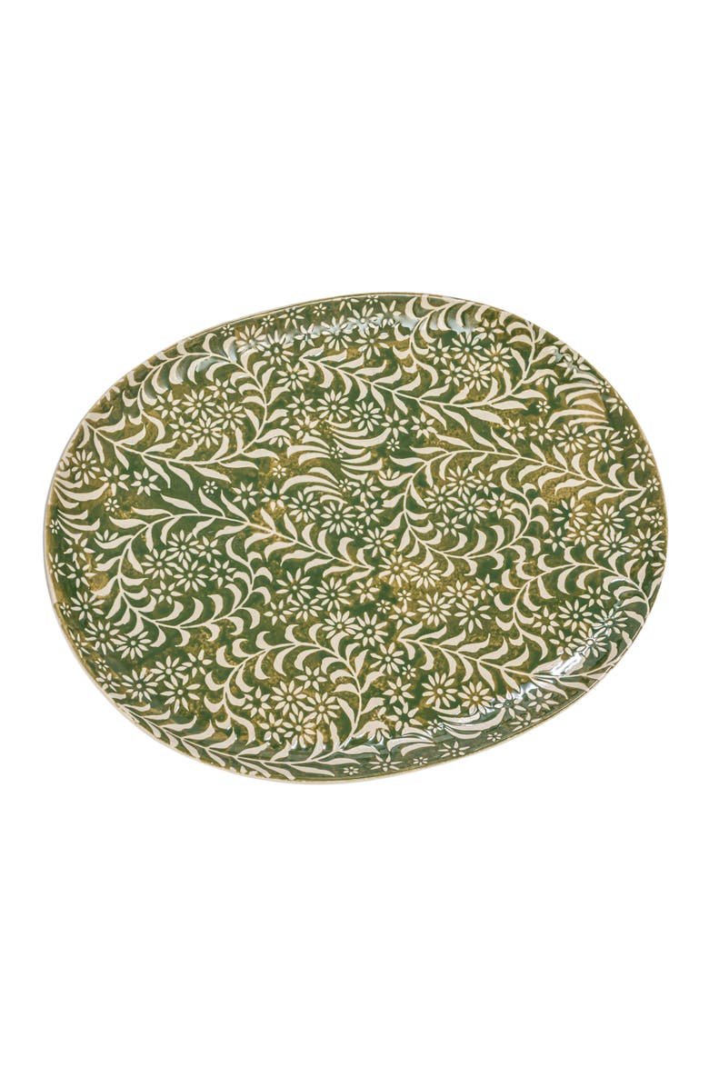 Storied Home Platter with Botanicals, Main, color, Green