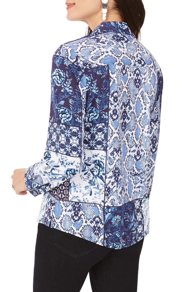 Foxcroft Paityn Mixed Print Jersey Top, Alternate, color, 