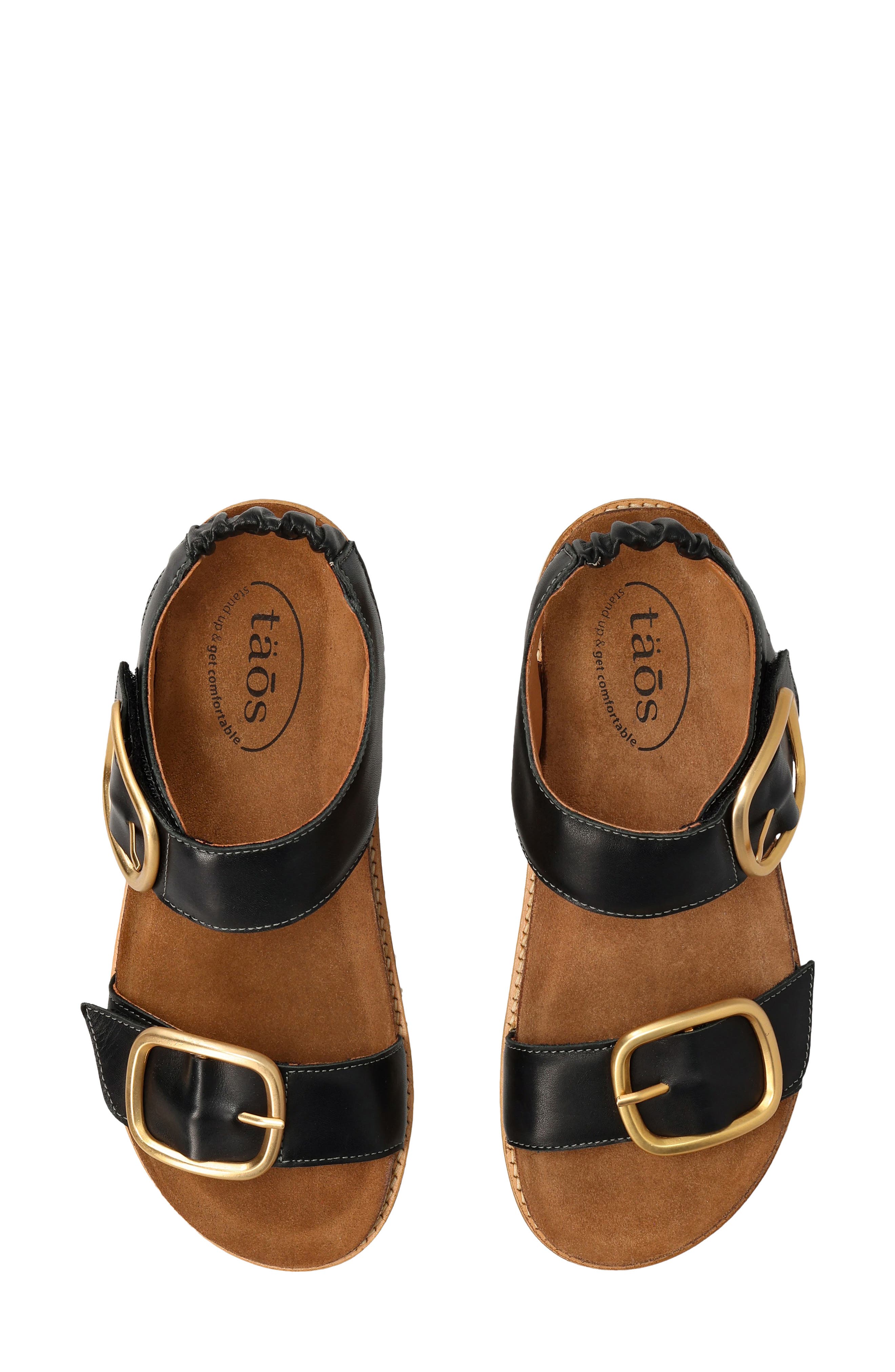 Taos On the Double Sandal, Alternate, color, Black