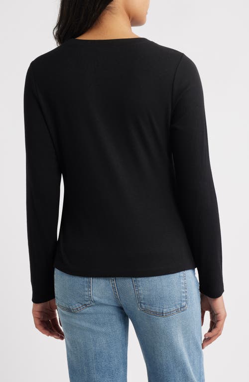 Wit & Wisdom Twist Front T-shirt In Black