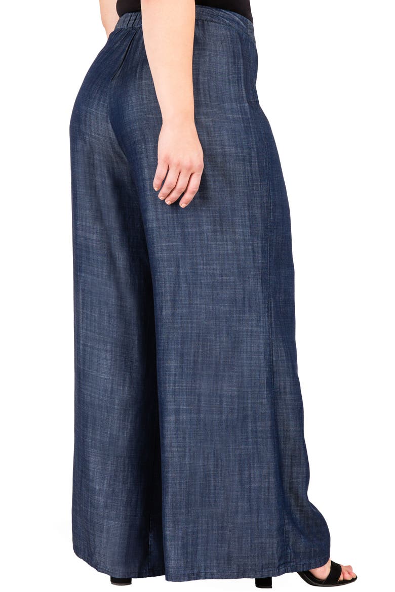 Olga Wide Leg Denim Pants, Alternate, color, INDIGO