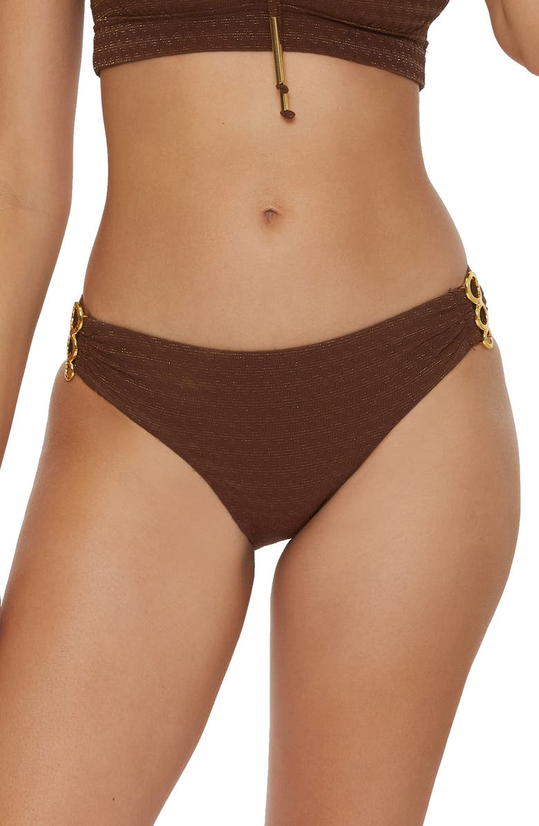 Trina Turk Glimmer Hipster Bikini Bottoms, Main, color,