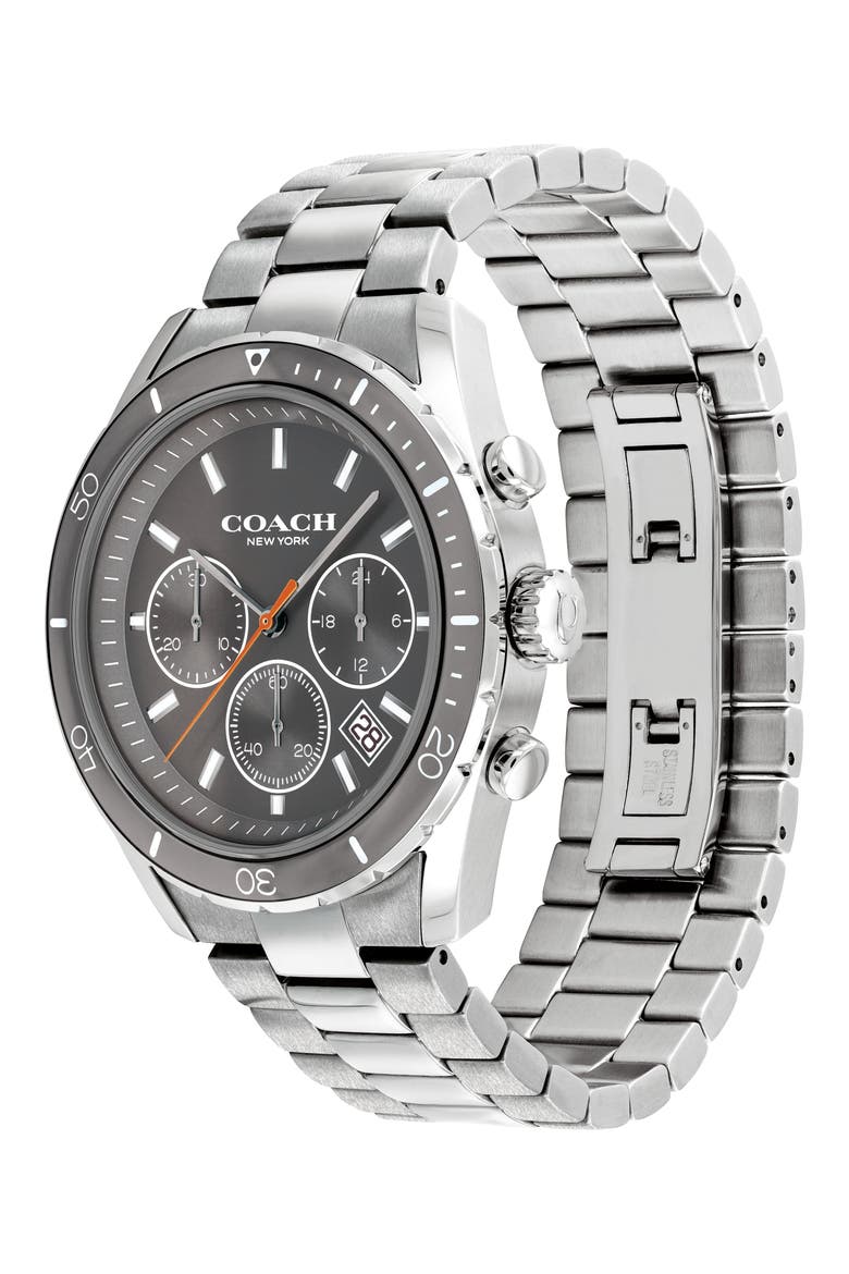 Preston Chronograph Bracelet Watch, 44mm, Alternate, color, GREY