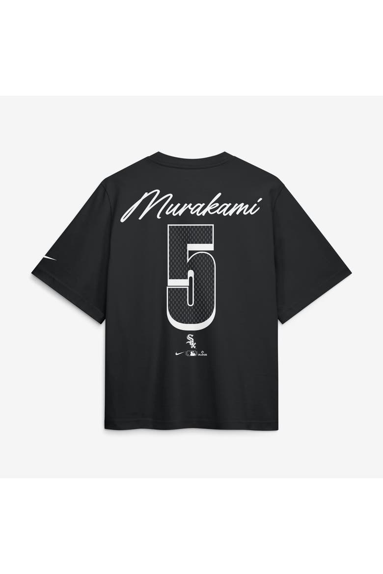Women's Nike Munetaka Murakami Black Chicago White Sox Premium Essentials Boxy Name & Number T-Shirt, Alternate, color, Black
