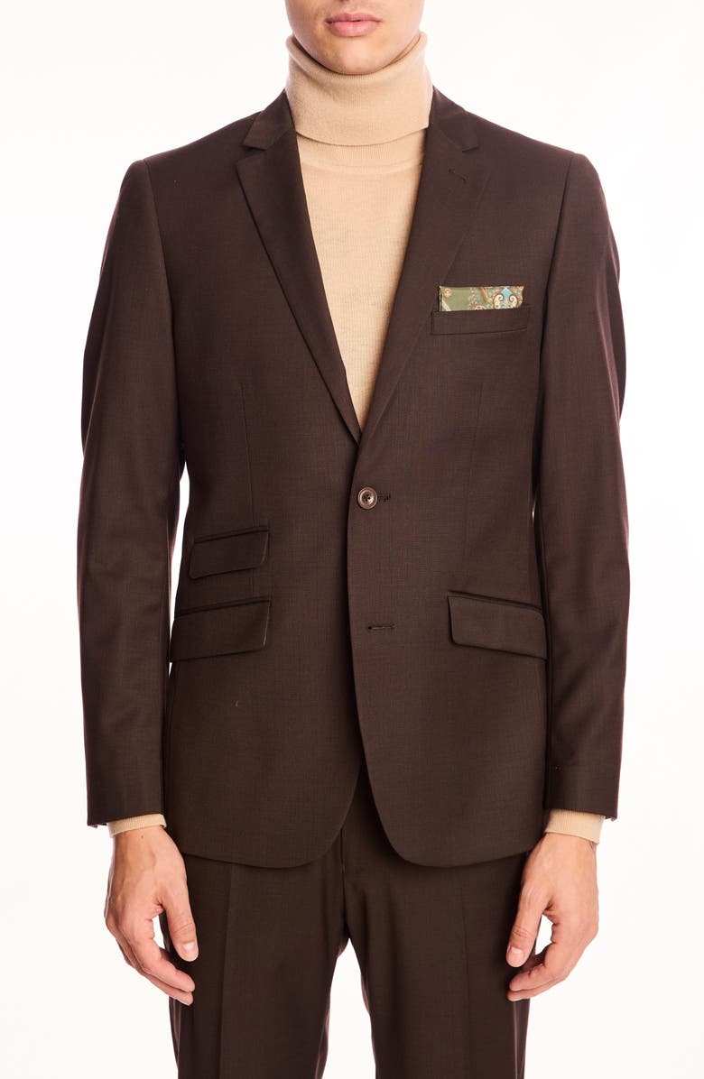 PAISLEY & GRAY Dover Slim Fit Blazer, Main, color, Dark Chocolate