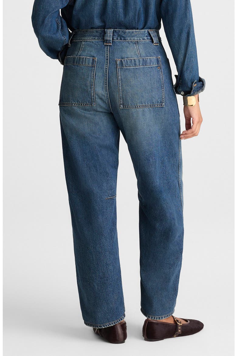 Curvy Darted Barrel Leg Jeans, Alternate, color, IRMO WASH