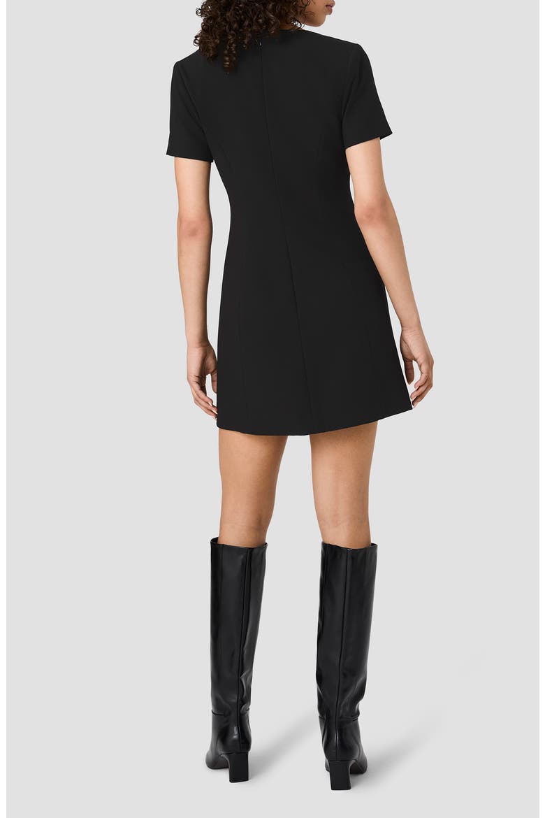 Azra Button Front Minidress, Alternate, color, BLACK