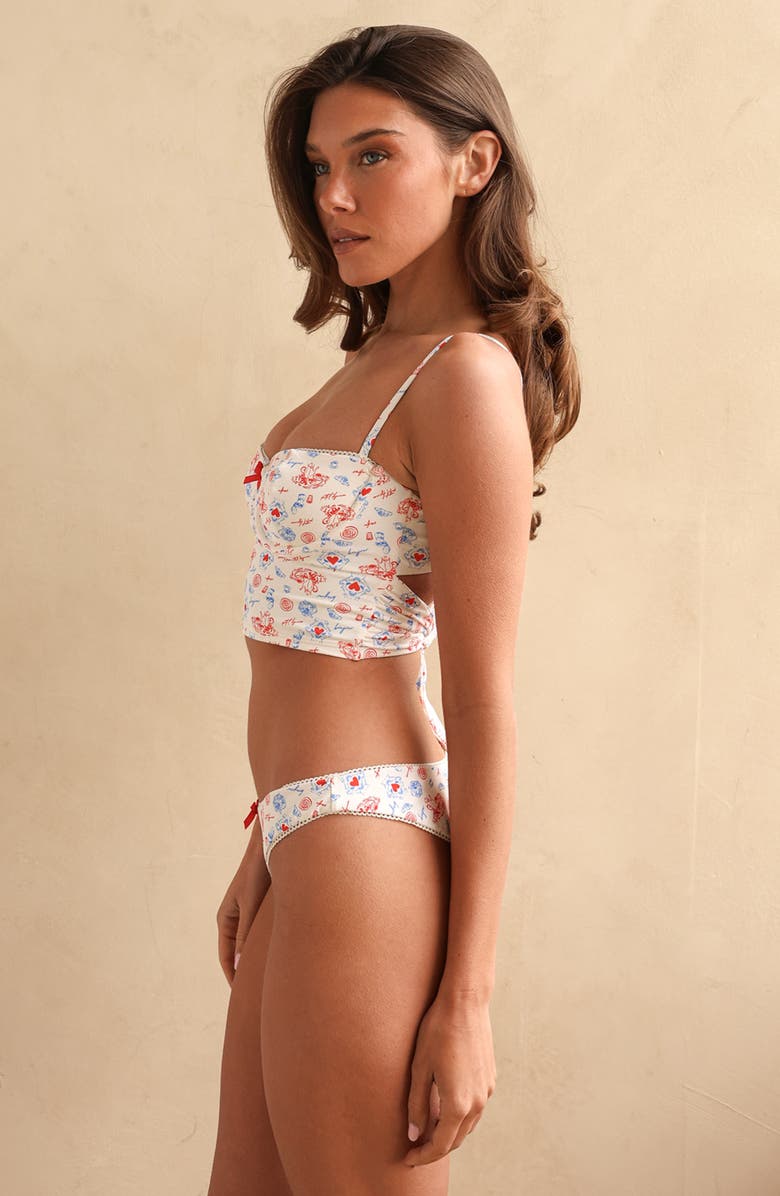 Dippin Daisys Monet Super Cheeky Bottom, Alternate, color, Bonjour